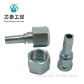 Hydraulic rubber hose fitting, BSP JIC, ISO standard